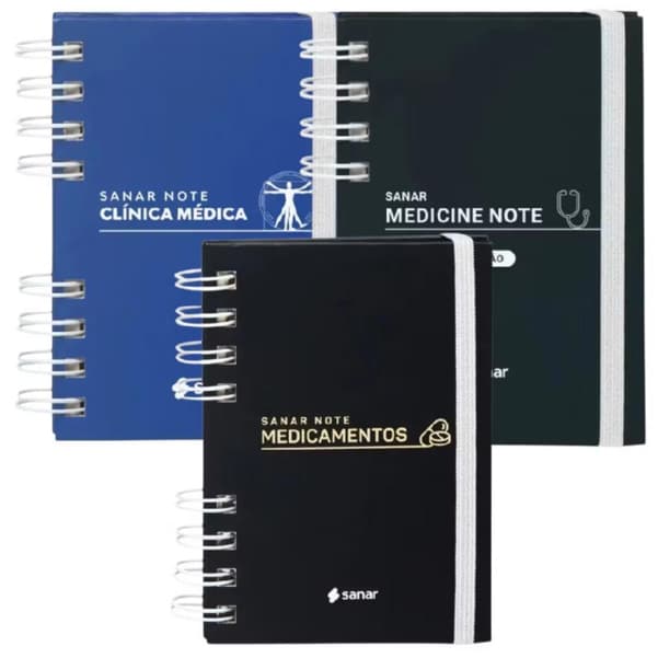 Kit Sanar Clinica Medica+ Sanar Medicine Note 4° Edição+ Sanar Medicamentos