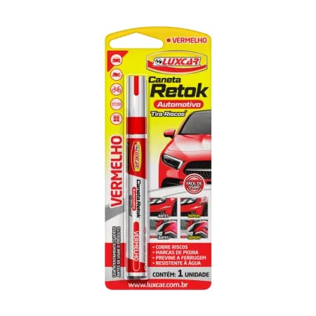 Caneta Retok Automotivo Vermelho Luxcar