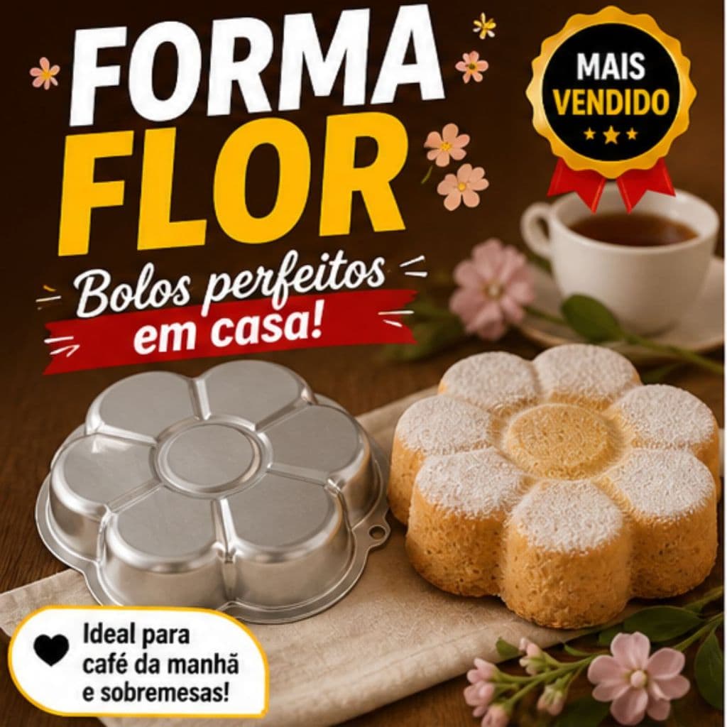 Forma de Bolo Flor – Ideal para Bolos Decorados