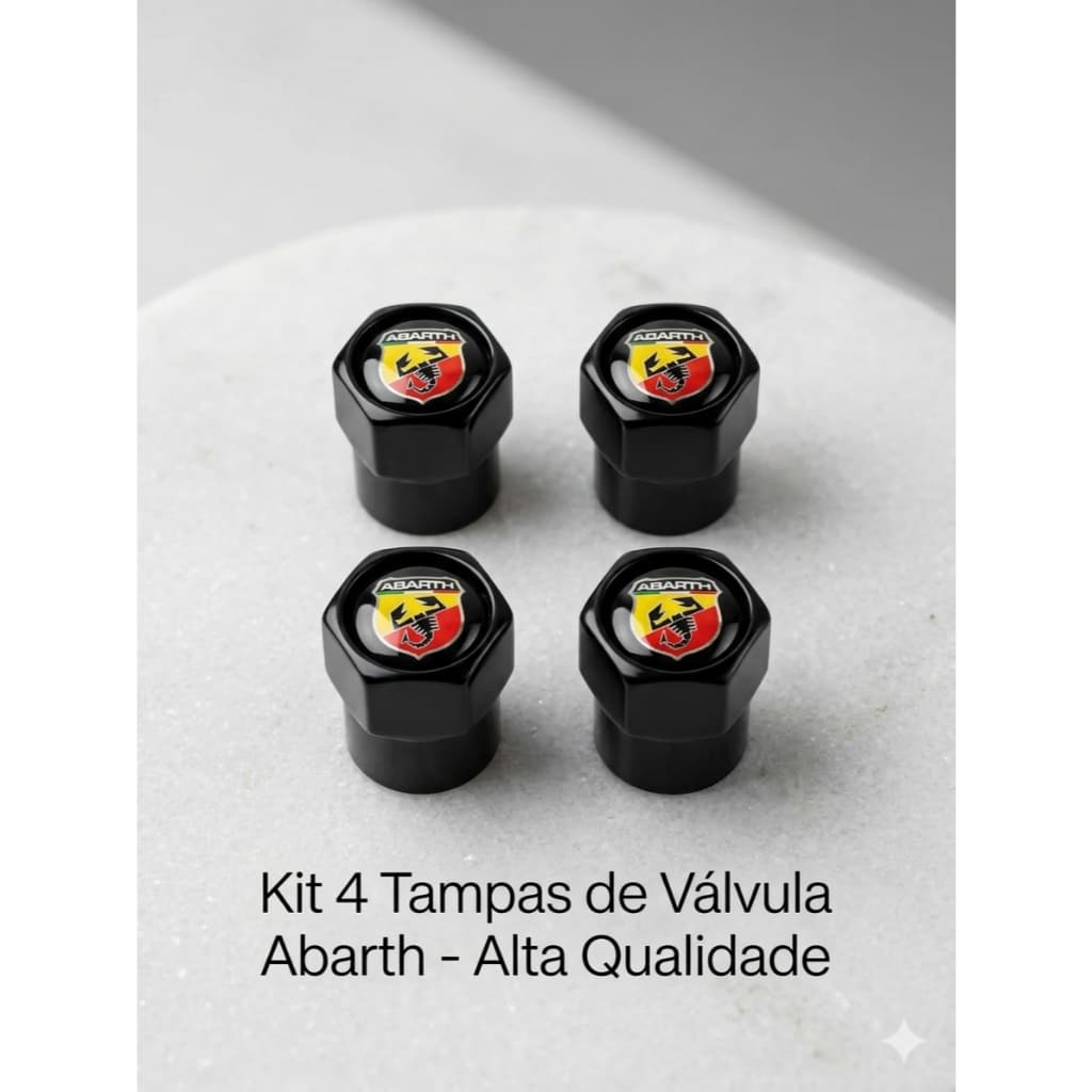 Tampa Kit 4 Bicos Válvula Pneu Roda Abarth Fastback Pulse 500 Fiat