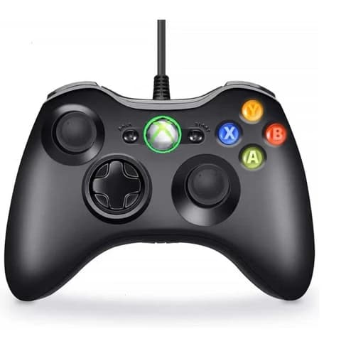 Controle De Xbox 360 Com Fio Para Video Game e PC/ Fat E Pc Joystick Jogo