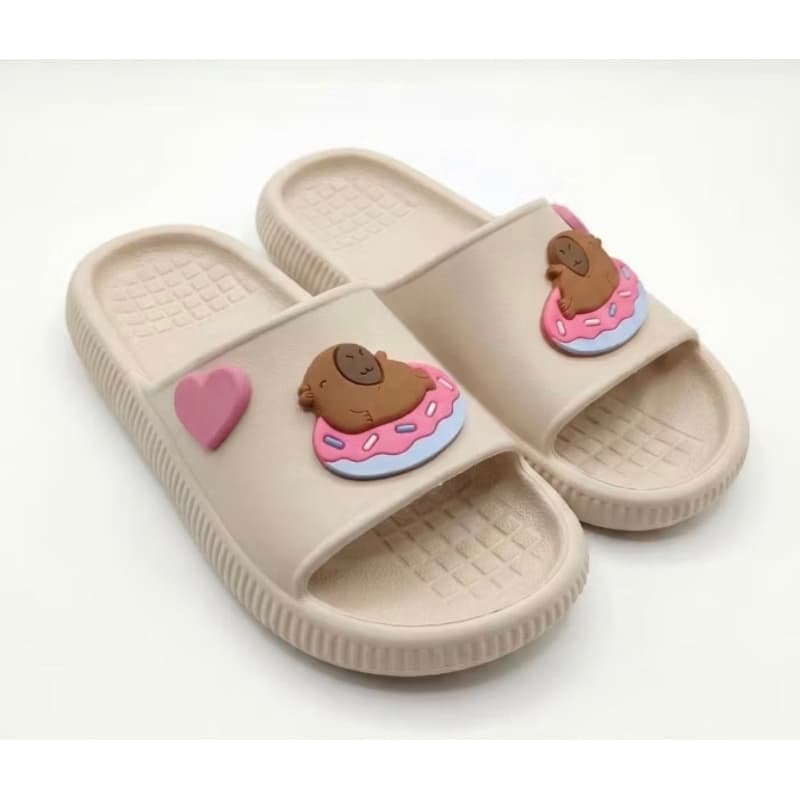 Chinelo Slide Menina Personagem  Capivara Antiderrapante Confortável Macia Leve 27 ao 42