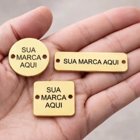 20/30/50 Etiqueta Personalizada em Acrílico Espelhado croche lembrancinha presente