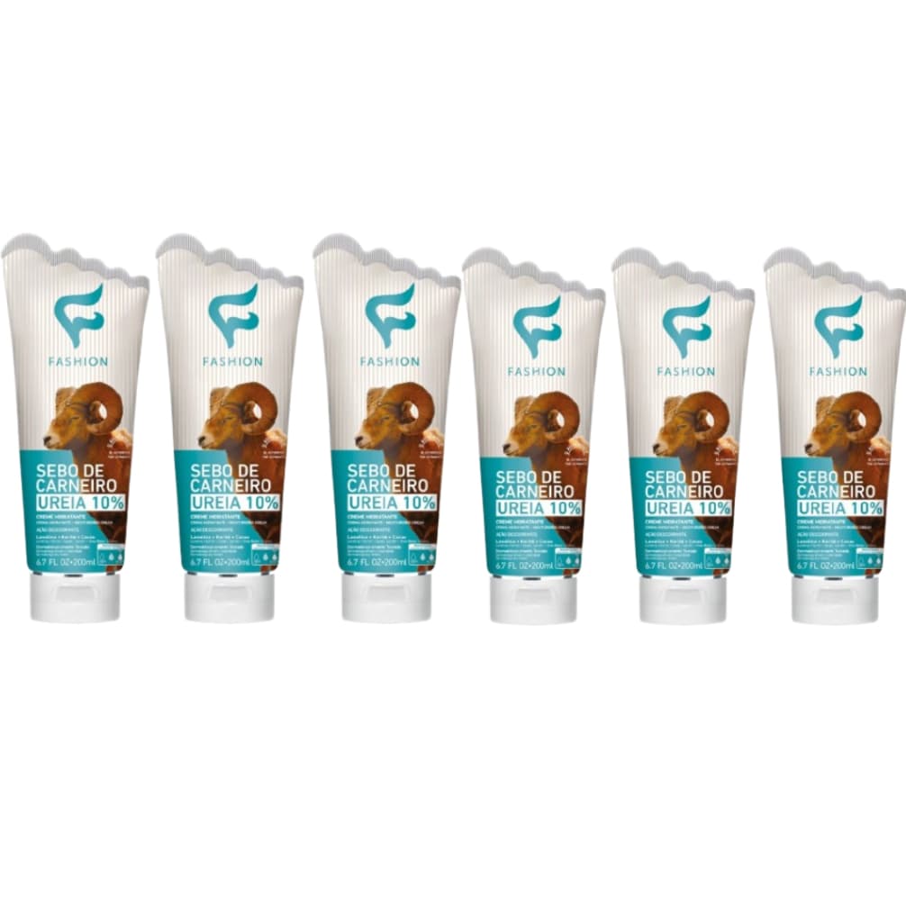 Kit 6 Sebo De Carneiro Ureia 10% Original Fashion 200ml - Envio Imediato