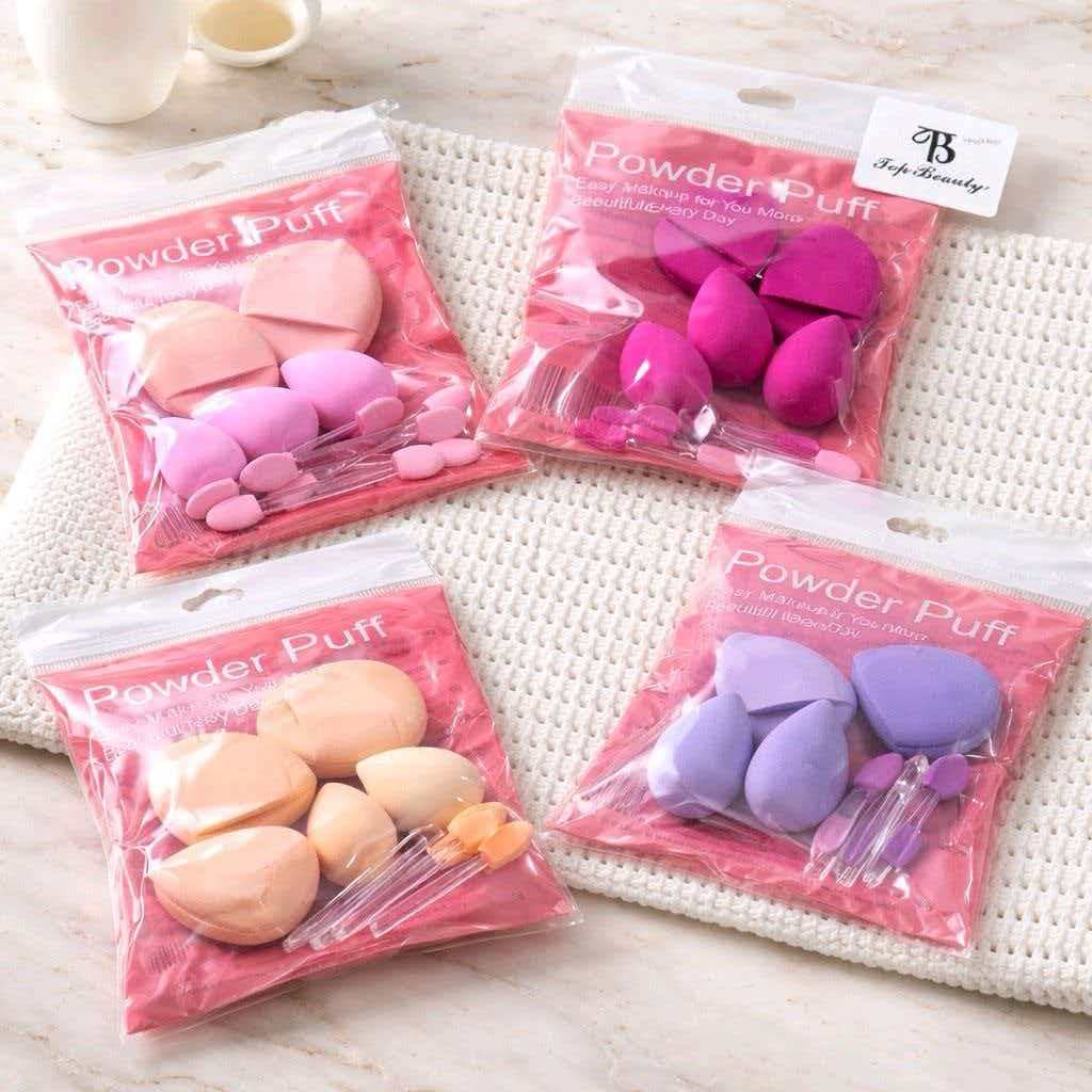 KIT de 7 peças de esponja de maquiagem 4 esponjas e 3 sobram