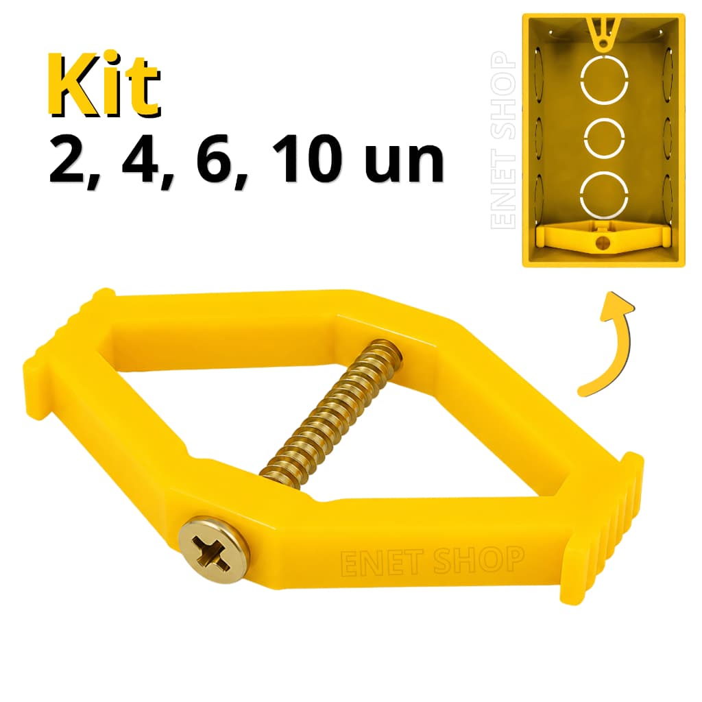 Kit Salva Abas Caixa 4x2 Reparo Fixador Tomada Interruptor Parafuso Incluso