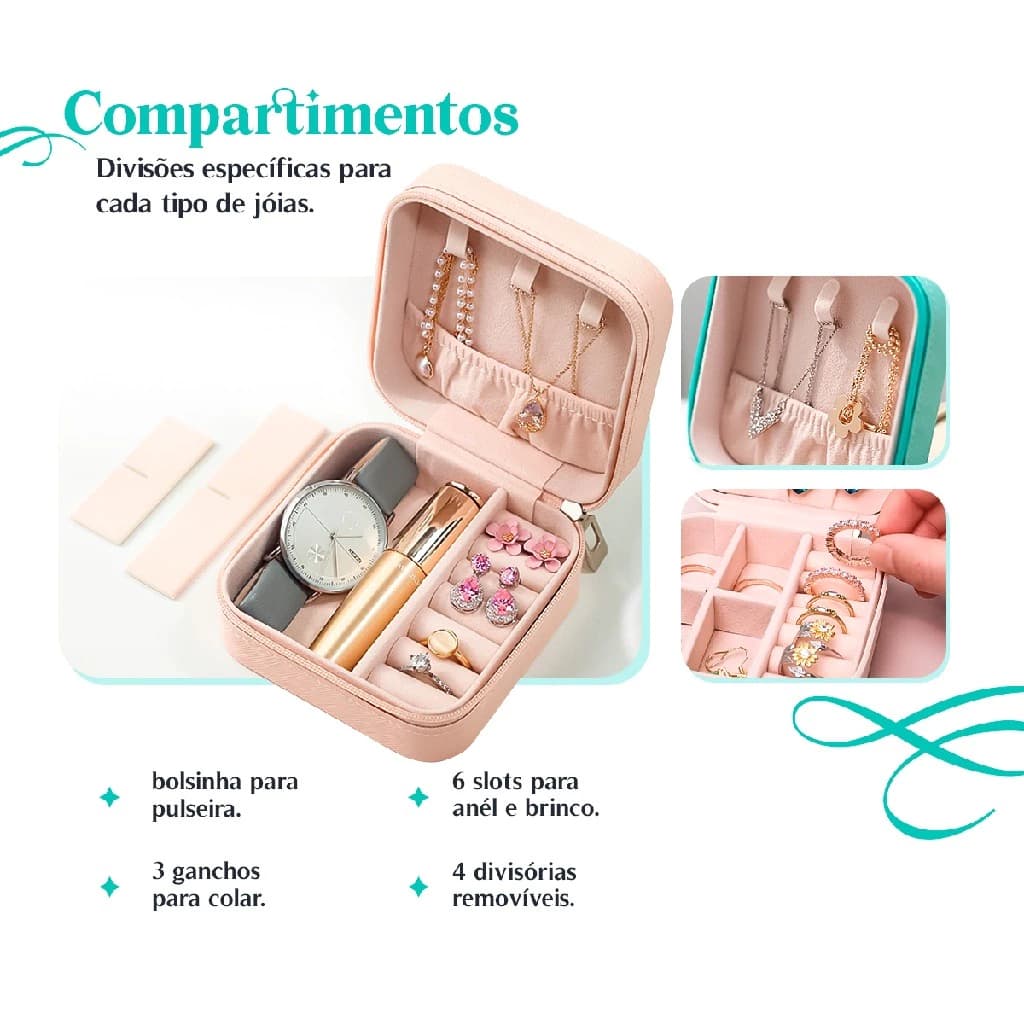 1/2/3/ PCS Porta Joia De Bolsa Para Viagem Portátil caixa de armazenamento bolsa anel colar Bom Presente