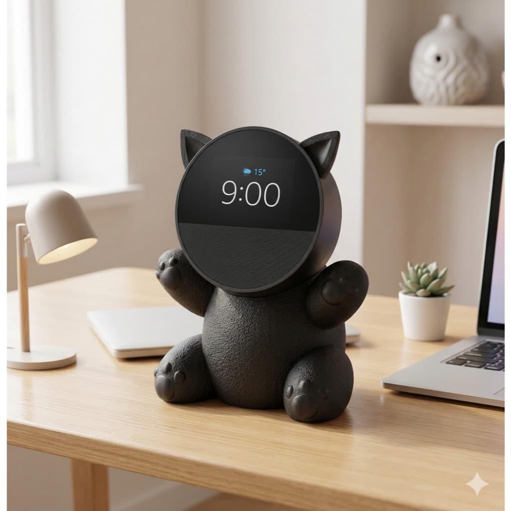 Suporte de Mesa Gato Gatinho Compatível com Eco Echo Spot
