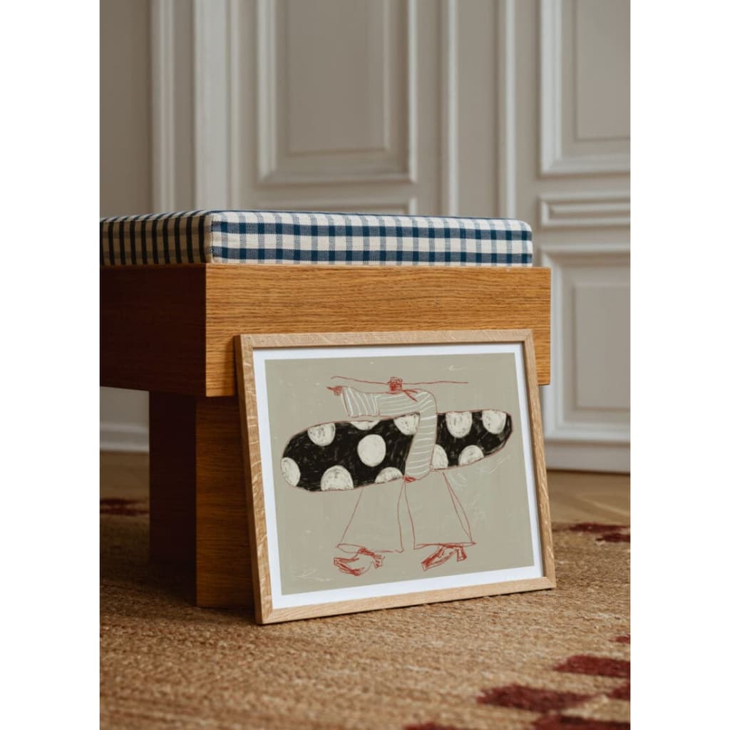 Quadro Decorativo Abstrato Moderno Tons Preto e Branco para Escritórios com Moldura e Vidro