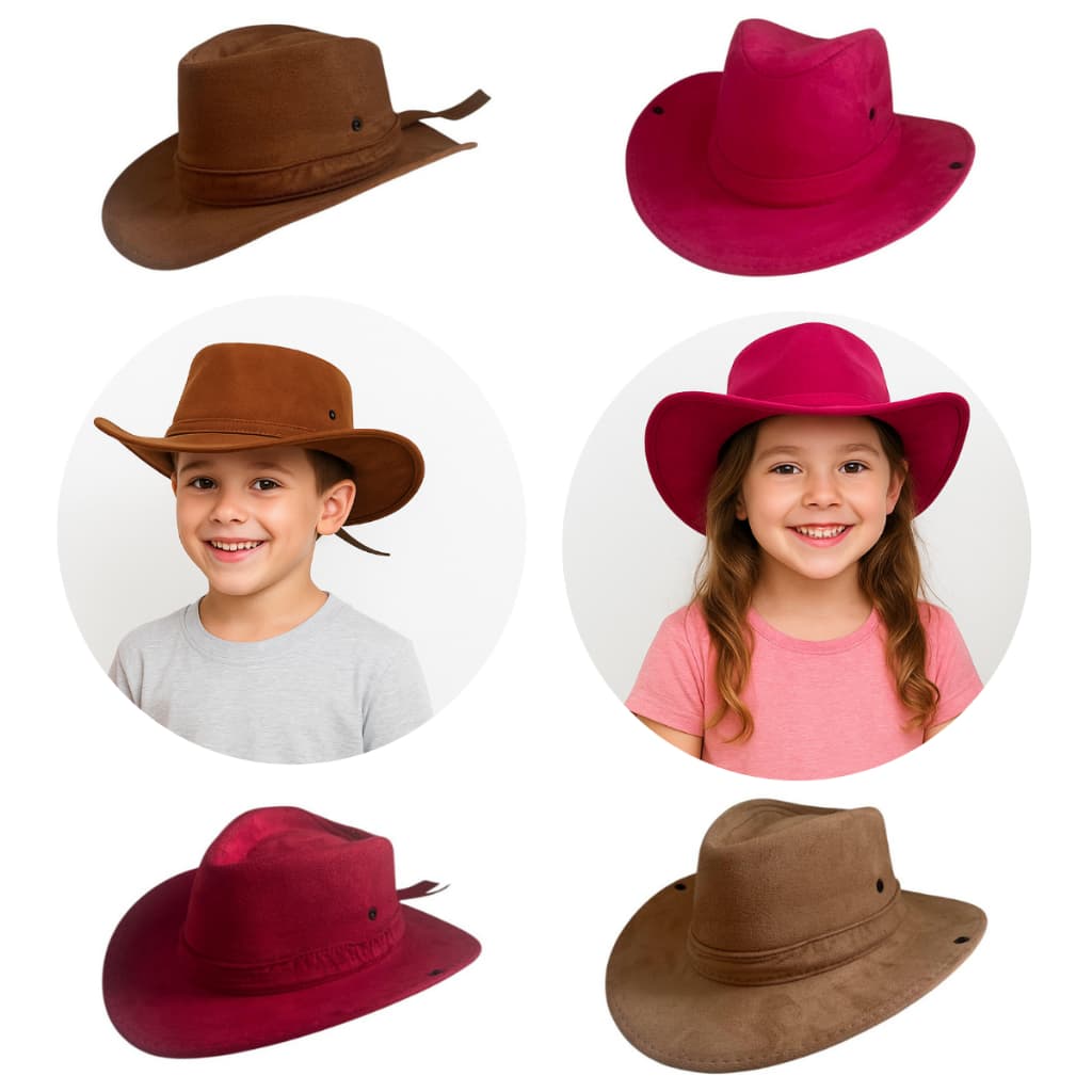 Chapéu Cowboy Infantil Camurça Festa Junina Ana Castela Peão Várias Cores Envio Imediato