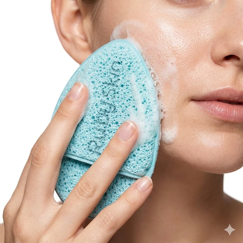 Esponja Puff Clean Girl Ruby Rose - Facial e Corporal - Esfoliação Suave Skin Care