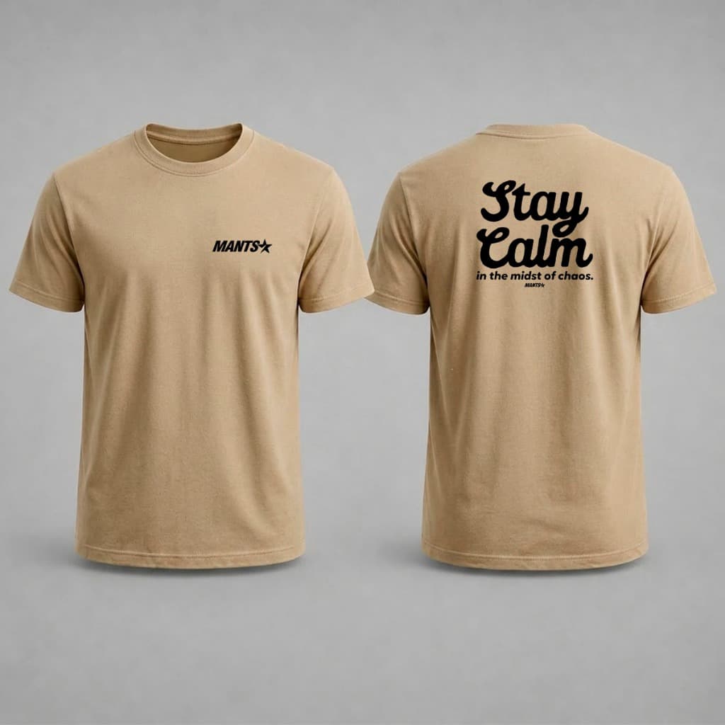 Camiseta Feminina Mants Stay Calm Malha Penteada 30.1 Premium Algodão 100% Lifestyle Zen Uso Diário