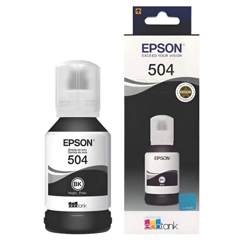Tinta Epson Preta Original 504 T504 L4160 L4260 L6171 L6270 L14150