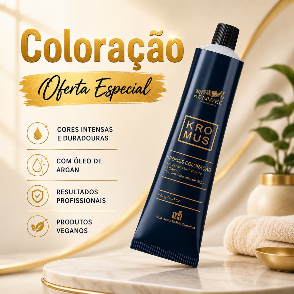 Coloração Kromus Kenwee 100% Vegana - 36 Tons  (Desconto no Atacado)