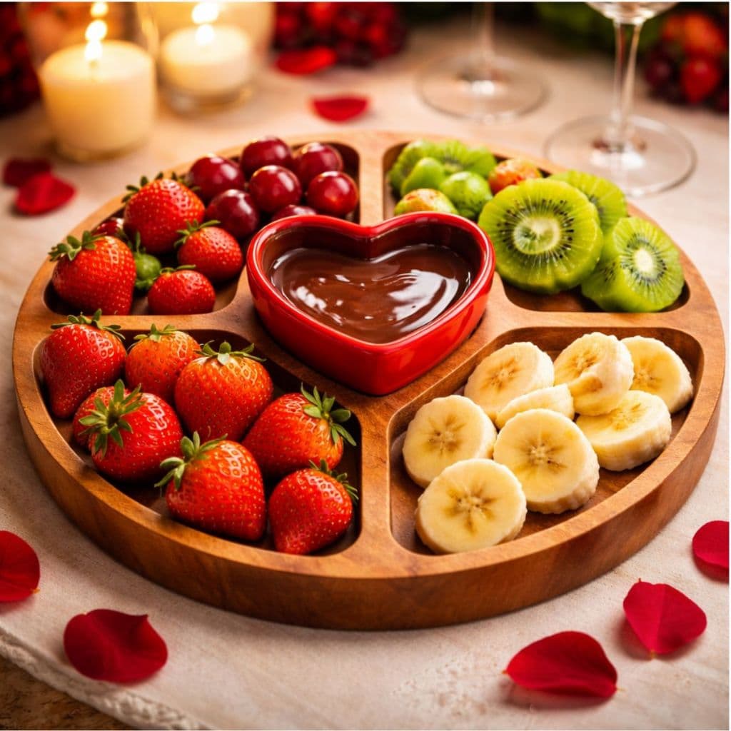 Petisqueira Redonda Madeira Maciça Fondue Frios Casal Mesa Posta Romantica Presente