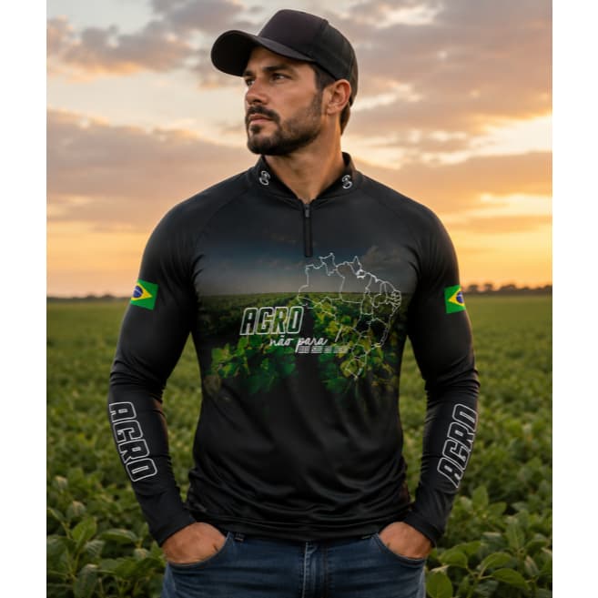 Camisa Camiseta do AGRO  Secagem Rapida Protecao Uv50+ dry fit Super king GLL-96