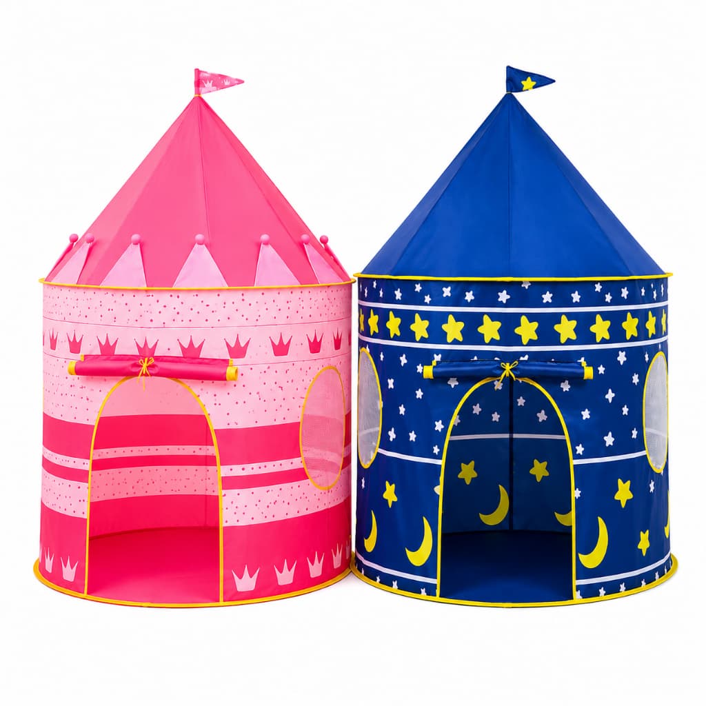 Barraca Infantil Castelinho Rosa E Azul Para Crianças