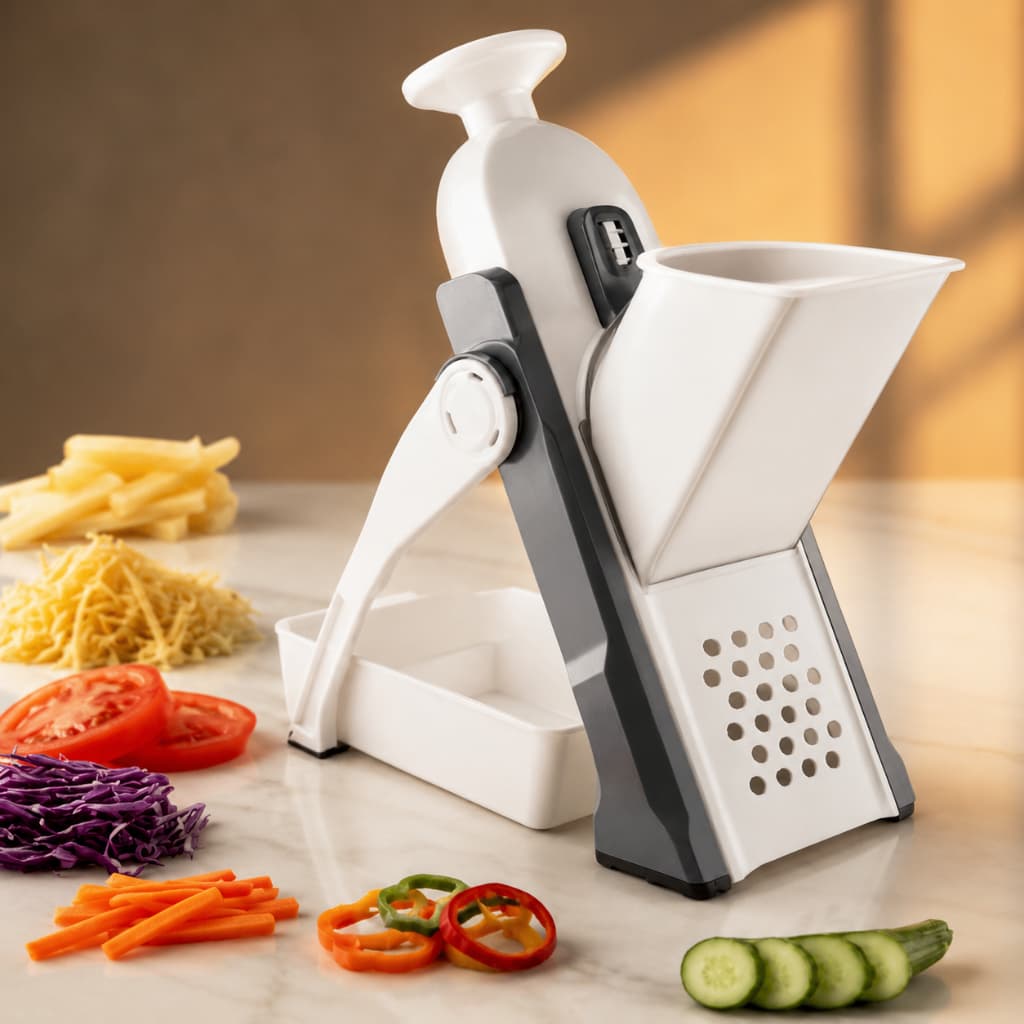 Cortador Mandoline Fatiador Ralador Alimentos Multifuncional | Saladas Pratos Cozidos Decoração