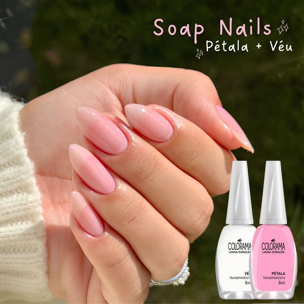 Kit Esmaltes Colorama Misturinha Tendencia Soap Nails Nude Transparente Esmalte Atacado