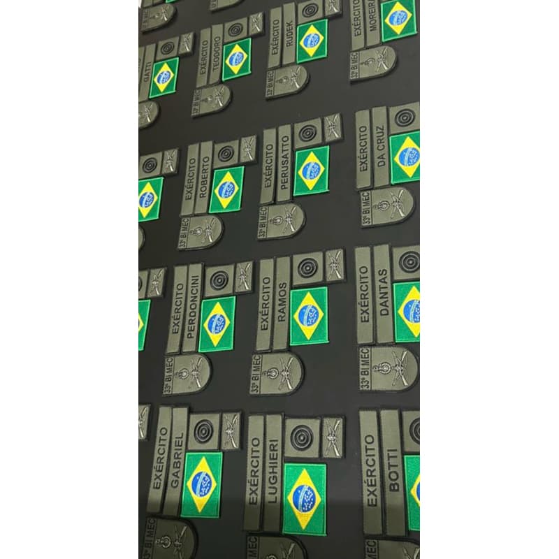 kit patch bordado baixa visibilidade com 6 peças