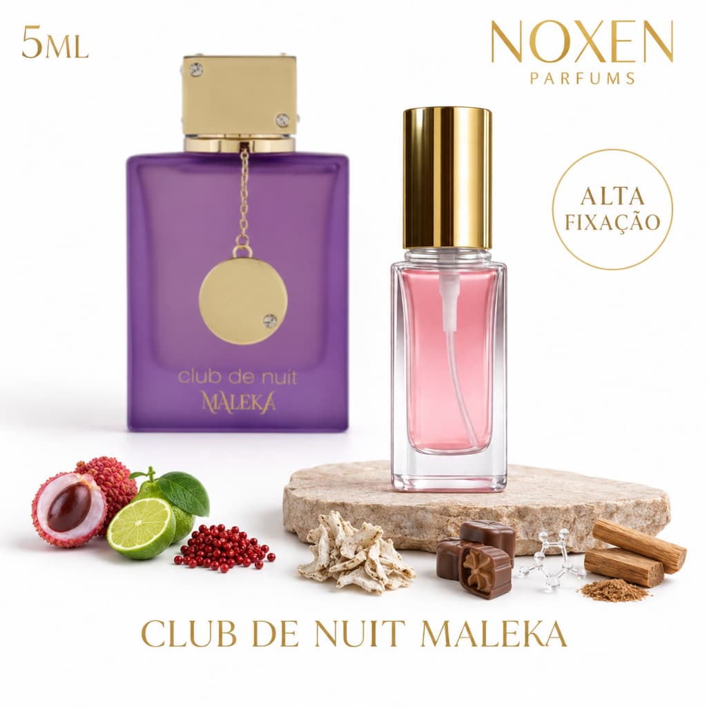 Perfume Feminino 5ml Premium Vidro Spray Club de Nuit Maleka Luxuoso Importado