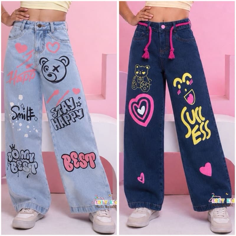 calça Wide Leg infantil juvenil