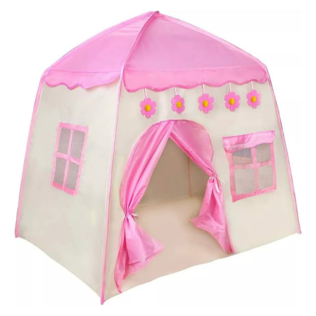 Barraca Tenda Infantil Flor Rosa e Azul Estrela Grande 1,3M Presente Menina e Menino