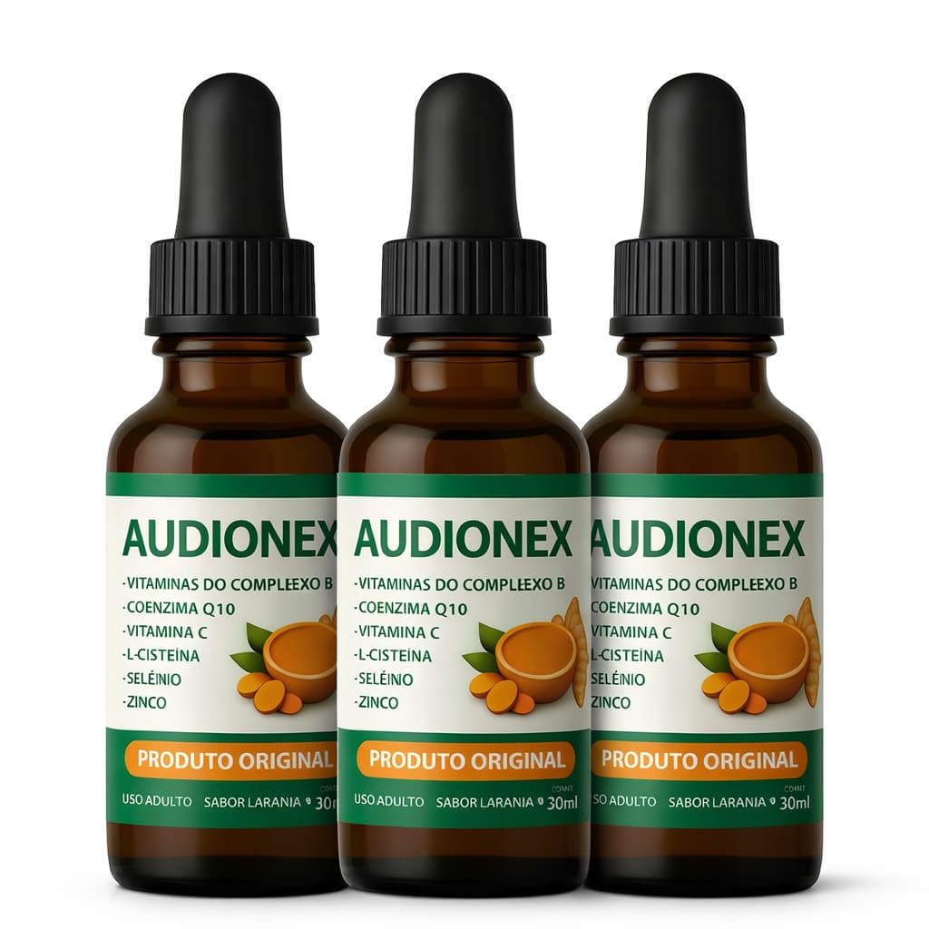 Audionex 3 Frascos - Suplemento Auditivo Natural - Menos Zumbidos