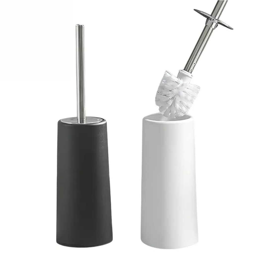 Escova Sanitária Inox com Suporte Tampa Higiênica 38,3 cm