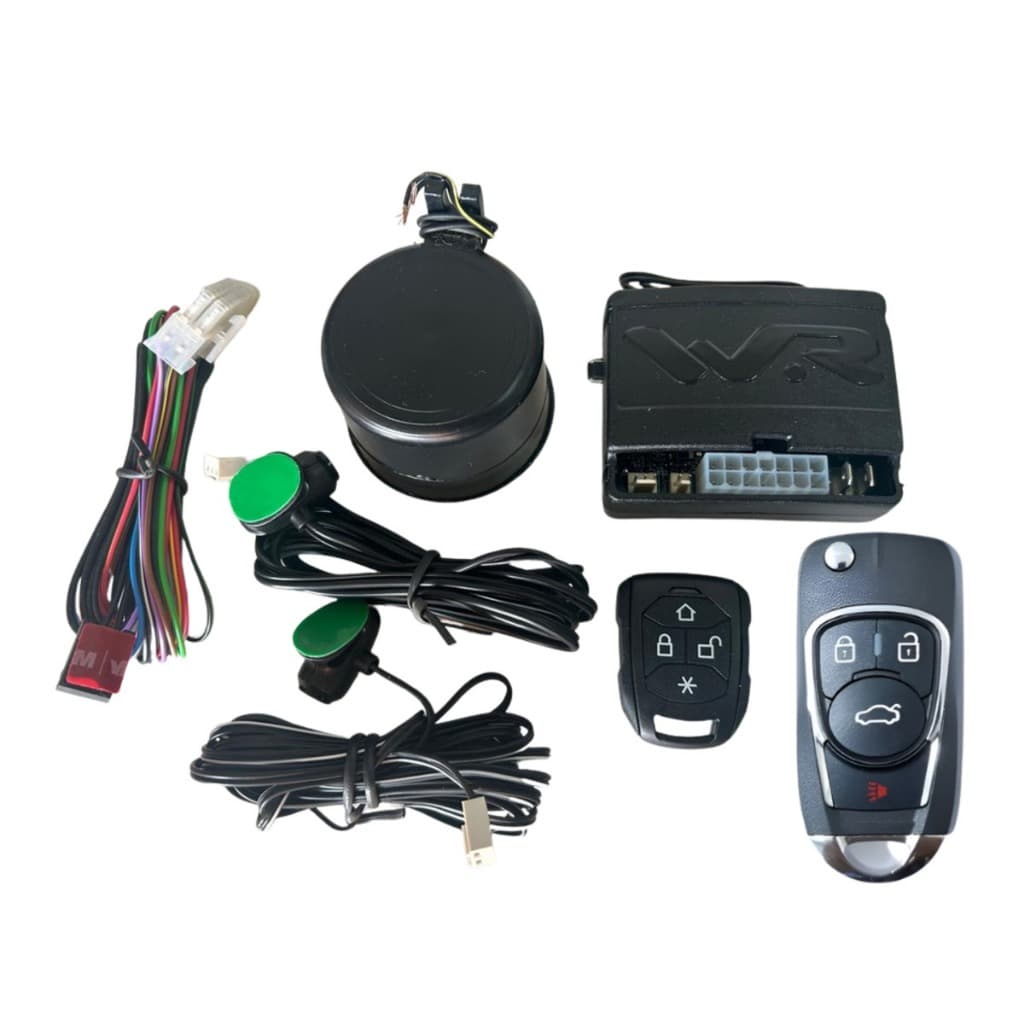 WR Alarme Veicular com Chave Canivete Tipo GM Novo + Controle