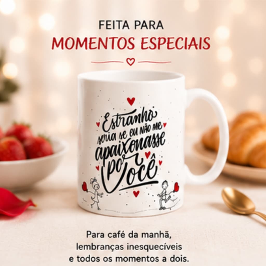 Caneca Porcelana Casal Namorados Personalizada com nome | Presente Romântico Criativo para Casal | Mimo Namorados