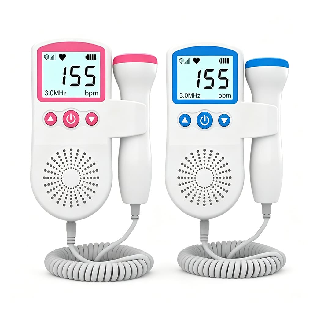 Monitor de Frequência Cardíaca para Bebês - Uso Doméstico com Display para Gravidez e Detector de Som Fetal