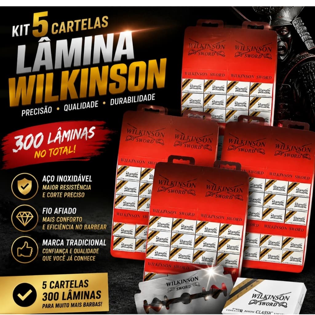 Kit 5 Cartelas Lâminas Wilkinson Sword