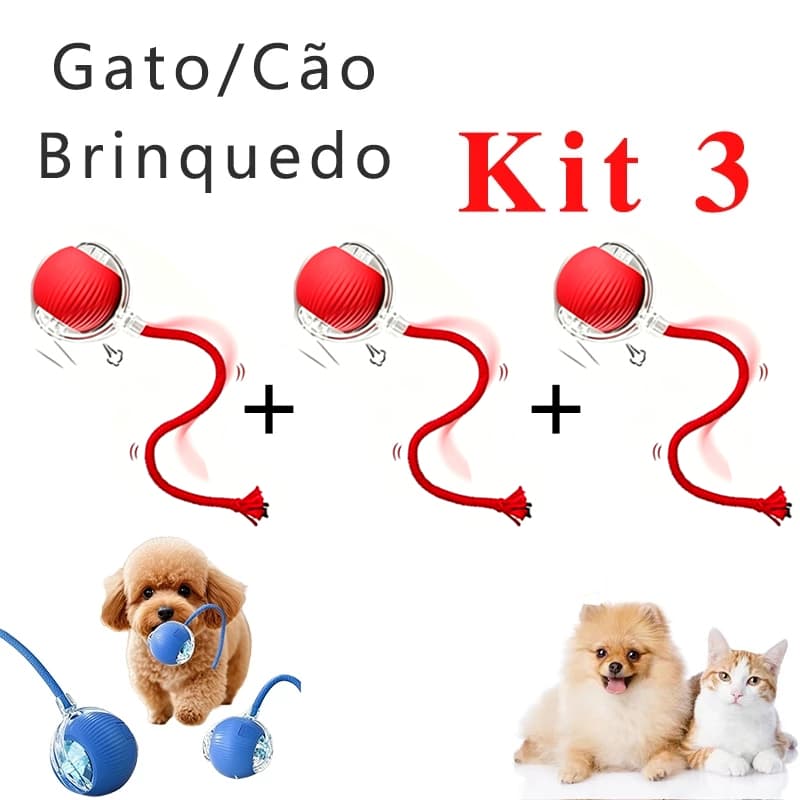Bola Brinquedo Automática Inteligente Anti Tédio Brinquedo Pet para Cães e Gatos Resistente De Rolamento Automática Caud
