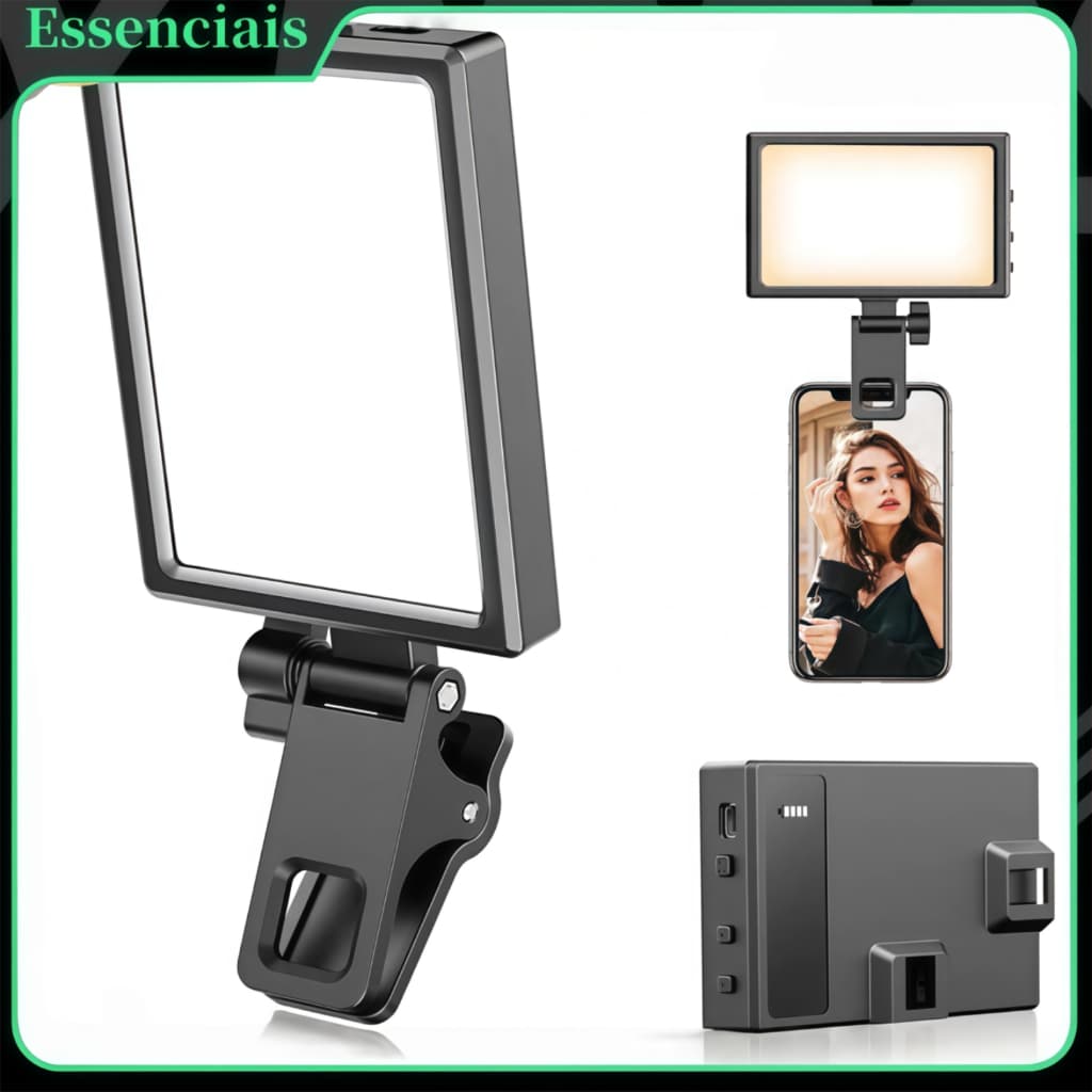 80 LED Selfie Lights, Cell Phone Fill Lights with Front Back Clip, 3 Modes, Fill Lights