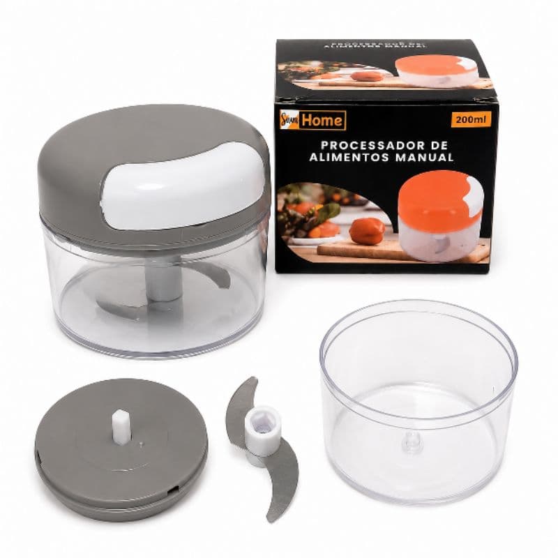 Mini Triturador  Processador de Alimentos Manual 200ml