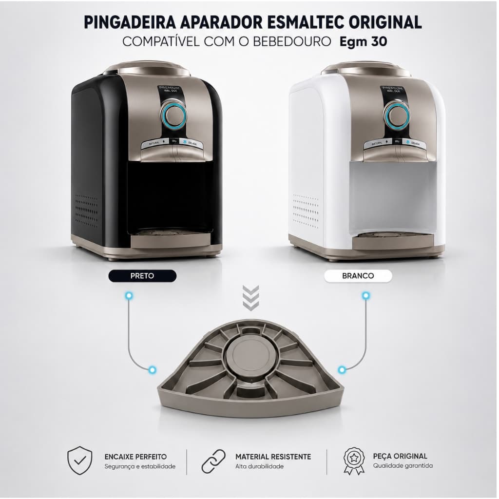 Aparador de Bebedouro de Água Cinza Claro: Compatível com Esmaltec EGM30