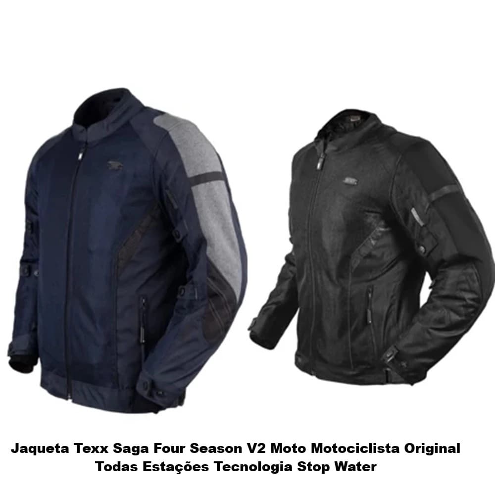 Jaqueta Texx Saga Four Season V2 Moto Motociclista Original Todas Estações Tecnologia Stop Water