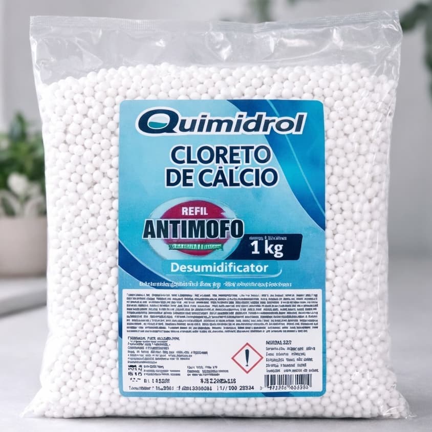 Cloreto De Calcio Anti Mofo 1kg Refil Guarda Roupa Bolinhas Desumidificador