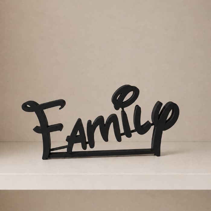 Kit Letreiro Sua Decoração Mais Moderna e Cheia De Personalidade Com o Letreiro 3D Family