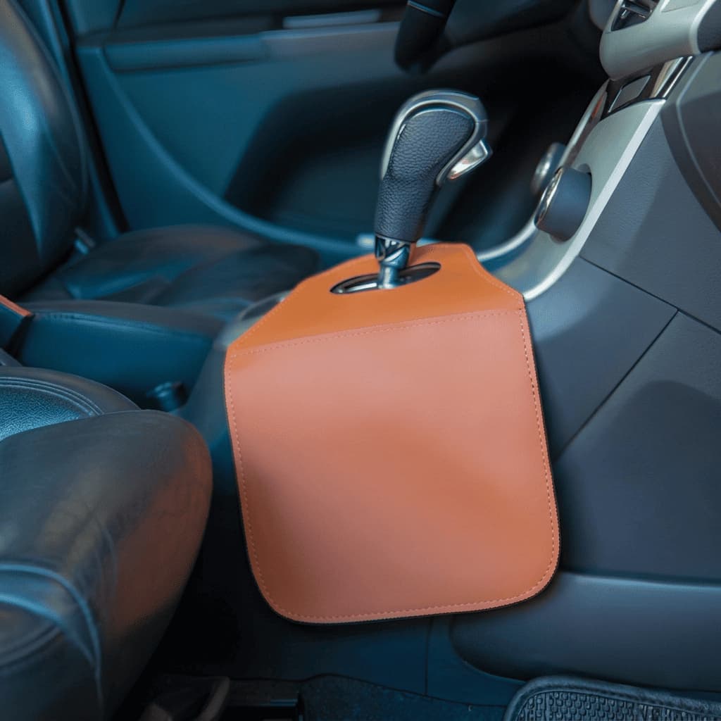 Lixeira Automotiva Organizadora Porta Lixo Para Carro Reutilizável Marrom 4 Cores