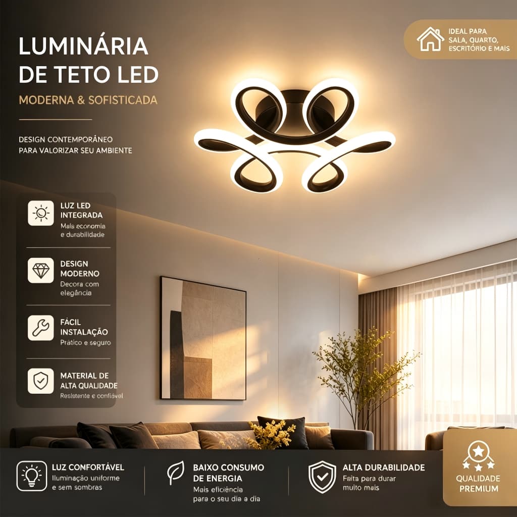 3 colors 1 Modern chandelier Led ceiling light, suitable for corridor, living room, bedroom, kitchen