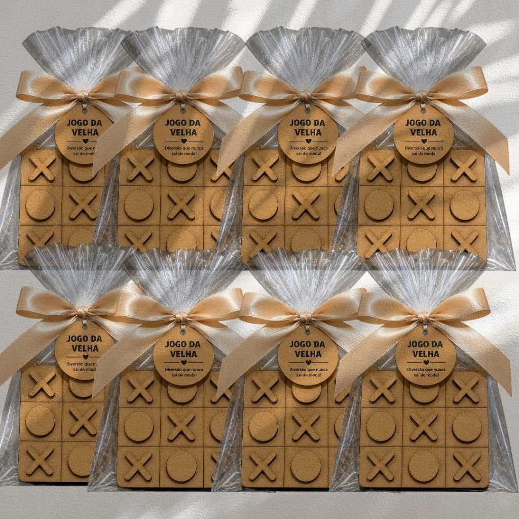 Kit 30 Jogos da Velha  com Tabuleiro em MDF 10x10 Brinquedo/Presente/Lembrancinha com embalagem
