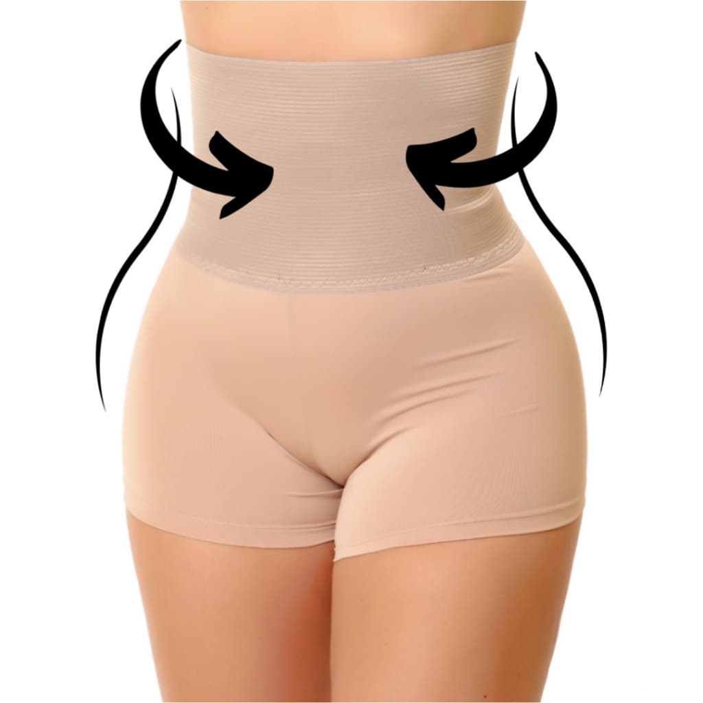 Bermuda Modeladora Anágua Cinta Short Feminino Modelador Alta Compressão Reduz Medidas
