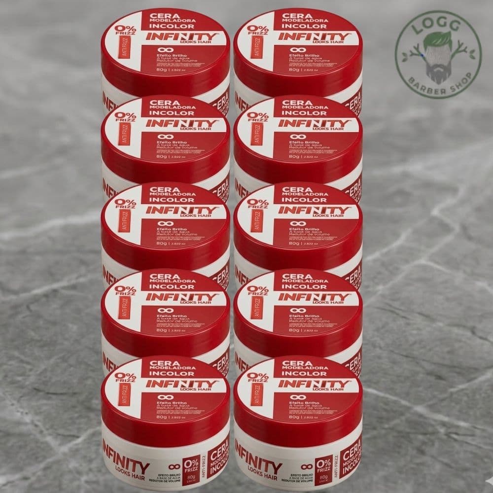 Kit 10x Cera Pomada Modeladora Incolor - Infinity Wax
