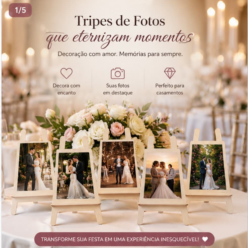 Mini Cavalete Para Lembrancinha Casamento Noivado Decoração de Festa Colação