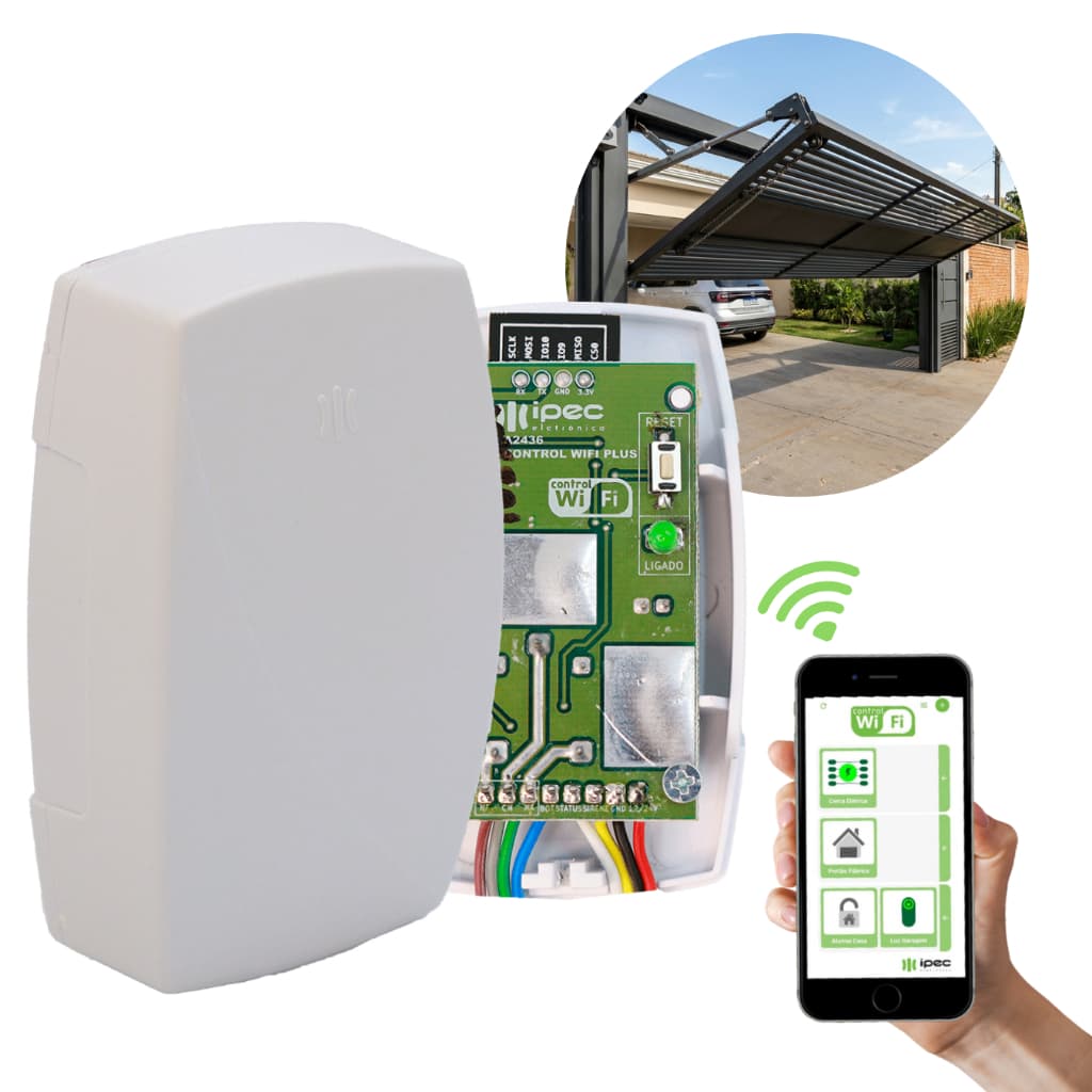 Modulo Control Wifi Mono Portão Alarme Eletrônico Controle Pelo Celular IPEC Original