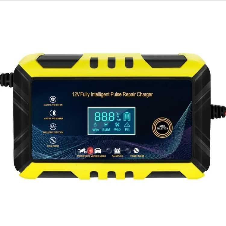 Carregador de bateria de carro Automático 12/24v  6a, reparo de pulso, de bateria lcd para carro