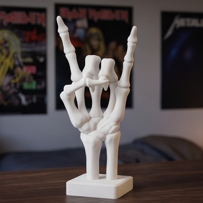 Porta Anéis Mão Caveira Rock Suporte Decorativo Esqueleto Organizador Joias