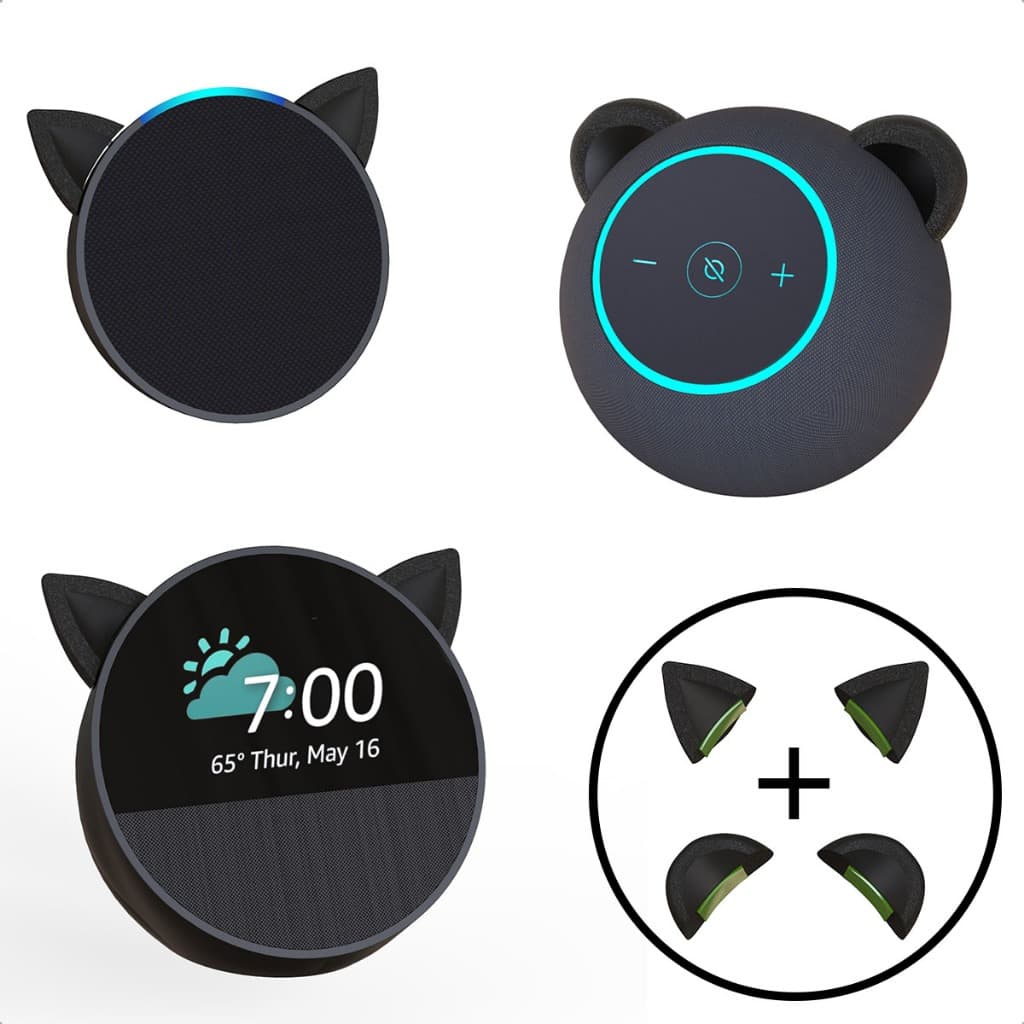 Orelinha de Gato Gatinho Urso Ursinho Para Alexa Echo Pop Dot Spot Dot Max